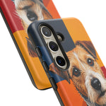 Dapper Terrier Portrait Tough Phone Case - Color Block Art