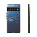 Yellowfin Tuna Phone Case, Deep Blue Water Tough Cover, Gift