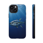 Yellowfin Tuna Phone Case, Deep Blue Water Tough Cover, Gift