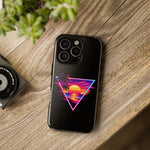 Synthwave Sunset Triangle Phone Case Retro Vaporwave Case