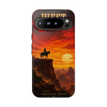 Western Sunset Cowboy Phone Case | Rugged Protective Cover