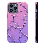 Chrome Thorn Vine Phone Case Vaporwave Tough Cover