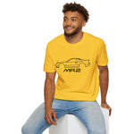 1991 MR2 SW20 Black Outline Silhouette Emblem Classic Car T-Shirt Fan Gift