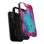 Neon Flamingo Pool Vaporwave Art Tough Phone Case