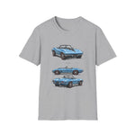 Blue Classic 1967 Corvette Convertible T-Shirt | Sports Car Illustration