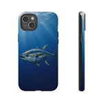 Yellowfin Tuna Phone Case, Deep Blue Water Tough Cover, Gift