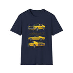 Yellow 1969 Mach 1 T-Shirt | Classic Muscle Car Illustration