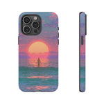 Vaporwave Ocean Sunset Tough Phone Case Cover Gift Art