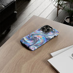 Chrome Metallic Swirl  Art Tough Phone Case