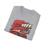 1988 Porsche 911 Turbo Slant Nose Cabriolet T-Shirt — Red Sports Car Graphic