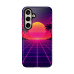 Classic Grid Sunset Vaporwave Art Tough Phone Case