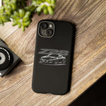 Black 4th Gen Camaro Z28 Sports Car Phone Case | Black Muscle Car Illustration
