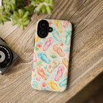 Watercolor Flip Flops pattern Tough Case | Beach Shells Phone Cover