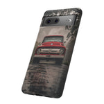 F100 Phone Case, Red White Classic Truck Foggy Road Cover, Gift