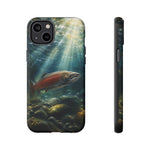Salmon River Fishing Phone Case, Sunlit Current Cover