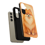 Pomeranian Tiny Fox Fluffy Art Tough Phone Case