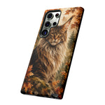 Maine Coon Forest King Watercolor Art Tough Cat Phone Case