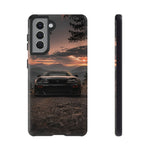 MK4 Supra Phone Case, Black JDM Sports Car Mountain Dusk Cover