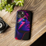 Neon Lightning Face 80s phone case | Tough Case