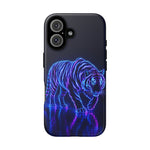 Neon Blue Tiger phone case | tough protective cover