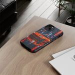 Orange Supra Phone Case, Neon City Night JDM Sports Car Tough Cover