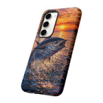 Bluefin Tuna Leaping at Sunset Fishing phone case | Tough Cover