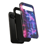Neon Koi Reflection Vaporwave phone case | Tough Cover