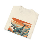 C-17 Globemaster III Japanese woodblock Aviation T-Shirt for Pilots and Airplane Enthusiasts