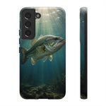 Largemouth Bass Phone Case, Sunlit Underwater Tough Cover, Gift