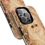 Persian Cat Floral Art Nouveau Tough Phone Case