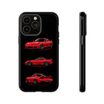 FD RX7 Phone Case Red, Three-View Vector Cover, JDM Gift
