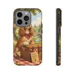 Cocker Spaniel Picnic Scene phone case | vintage dog art