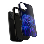Neon Blue Tiger phone case | tough protective cover