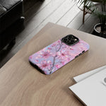Pink Chrome Cherry Blossom Phone Case | Tough Cover