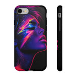 Neon Lightning Face 80s phone case | Tough Case