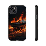 Black Charger Classic Muscle Flames Tough Phone Case Cover Gift