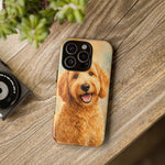 Goldendoodle Fluffy Curls Portrait Art Tough Phone Case