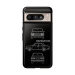 Datsun 510 Triple View Line Art JDM Tough Phone Case Cover Gift
