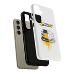 Z06 Corvette Phone Case, Yellow Sketch Reveal Chrome Cover