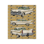 1959 Fury Cream Gold Microfiber Throw Blanket Classic Car Gift