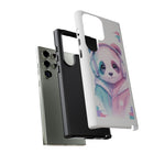 Pastel Panda Phone Case, Glitch Color Block Cover