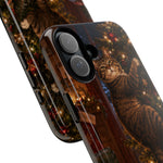 Tabby Cat on Christmas Tree phone case | Tough Case