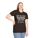 Not All Who Wander Are Lost But I Did Check GPS Twice Funny Hiking T-Shirt Gift