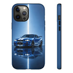 Blue R34 Skyline Phone Case, JDM Sports Car Racing Stripe Studio Cover