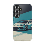 Retro Teal Sports Car C8 phone case | Tough Cases