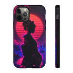 Neon Geisha Silhouette Phone Case | Tough Cover