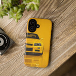 Yellow Skyline Phone Case, R34 GTR 90s JDM Legend Tough Cover for Men Gift
