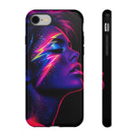 Neon Lightning Face 80s phone case | Tough Case