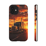 Classic Semi Truck Sunset Highway Phone Case Tough Case