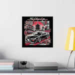 Silvia Poster Japanese City Skyline Cherry Blossom JDM Art